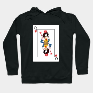 Queen Of Hearts Playing Card Hoodie